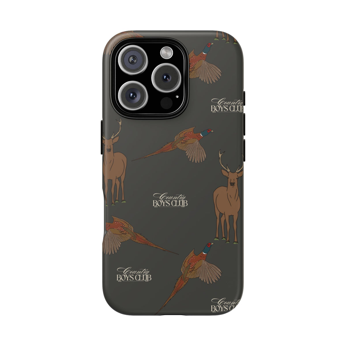 Charcoal 'Boys Stags & Pheasants' Case  | CBC x Country Cases
