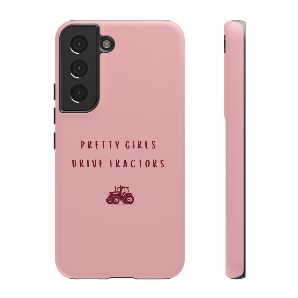 Pink & Burgundy 'Pretty Girls Drive Tractors' Case