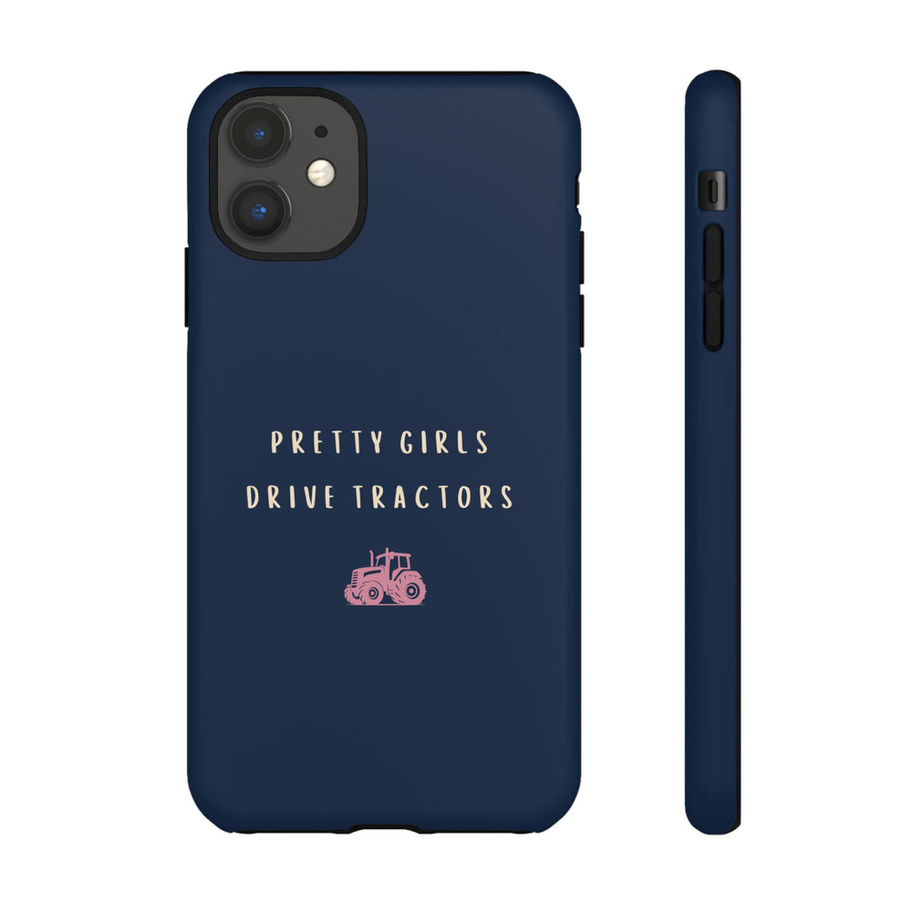 Navy & Pink 'Pretty Girls Drive Tractors' Case