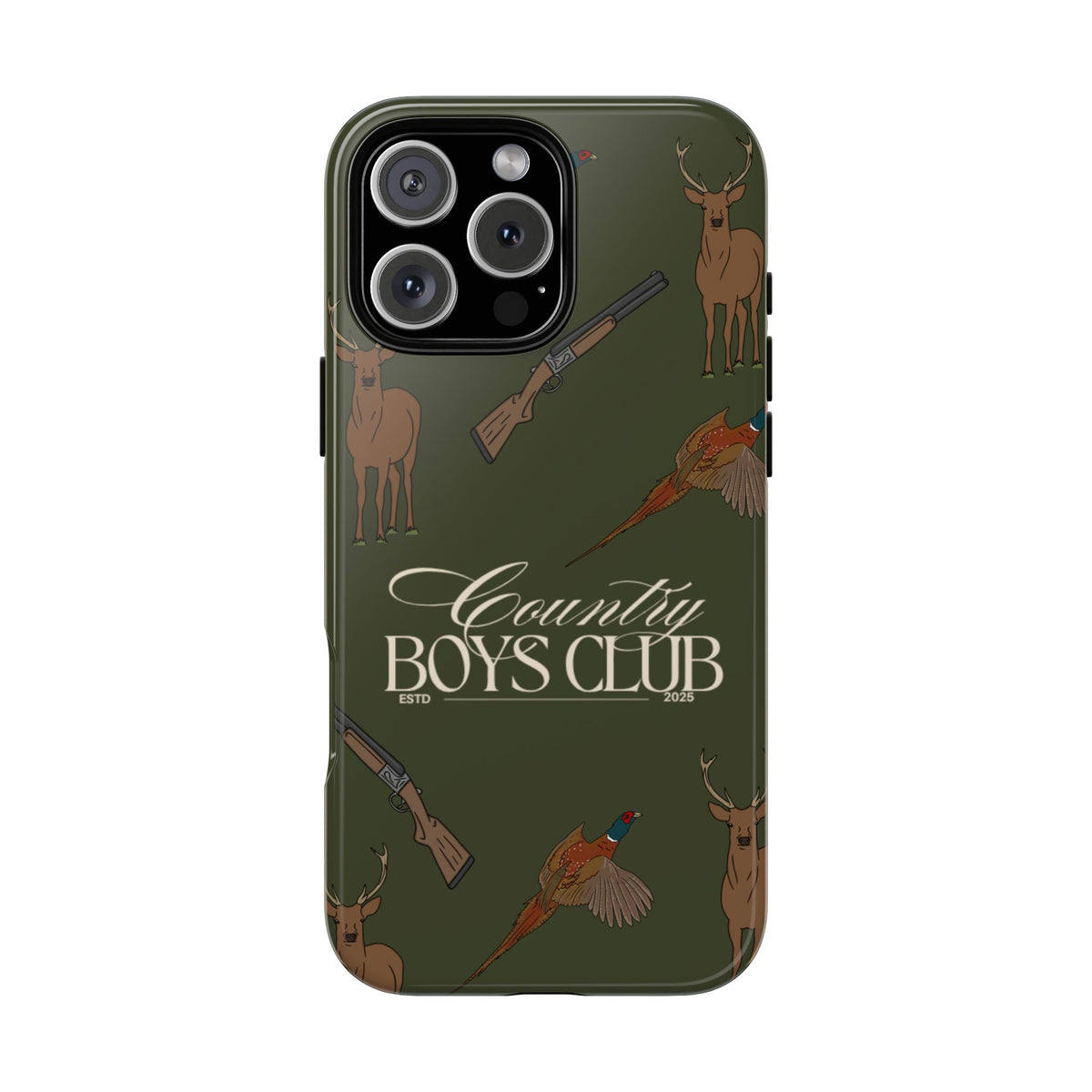 Forest Green Boys Love Guns Case  | CGC x Country Cases