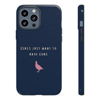 Navy & Pink 'Girls Just Want To Have Guns' Case (Partridge)