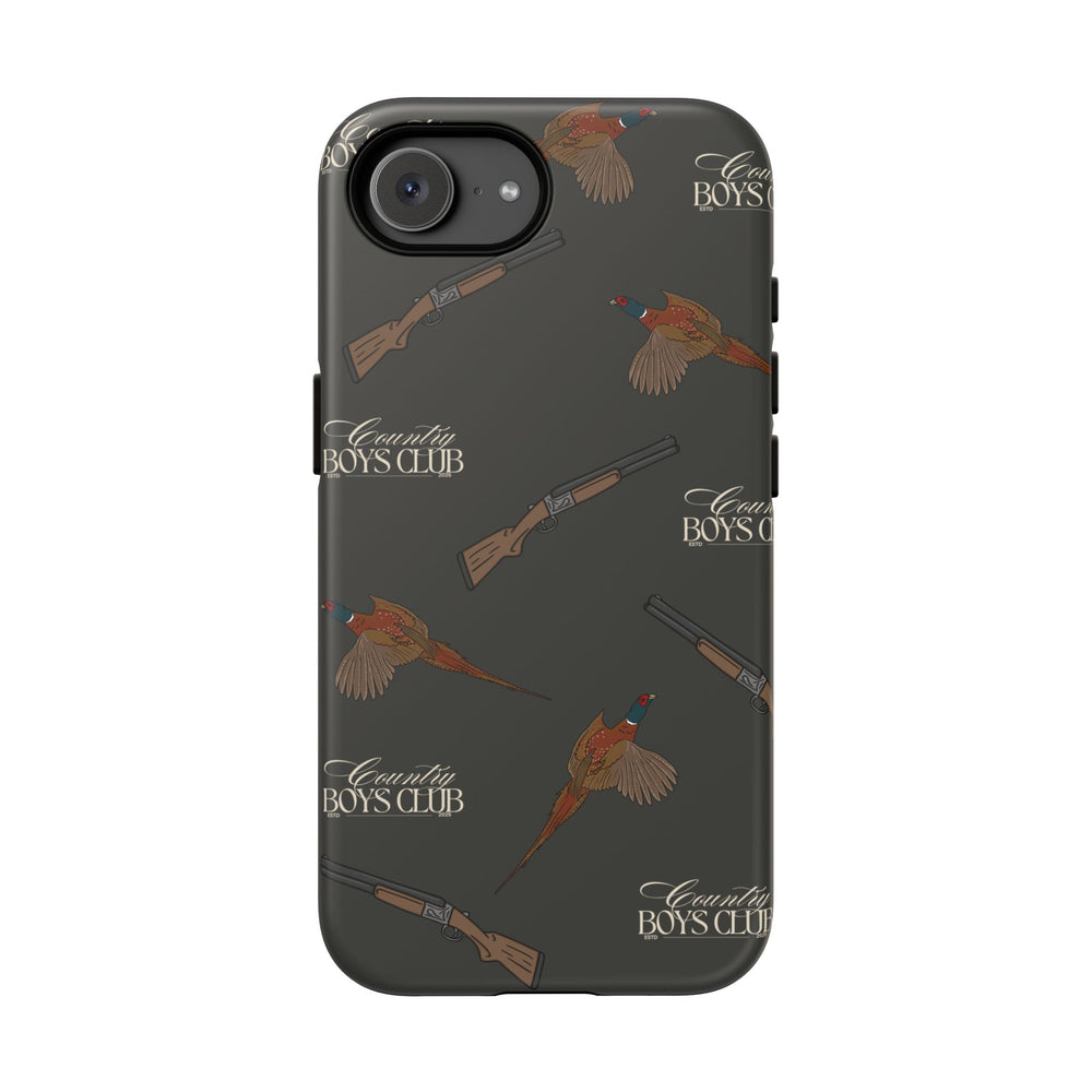 Charcoal 'Boys Pheasants & Shotguns' Case  | CBC x Country Cases