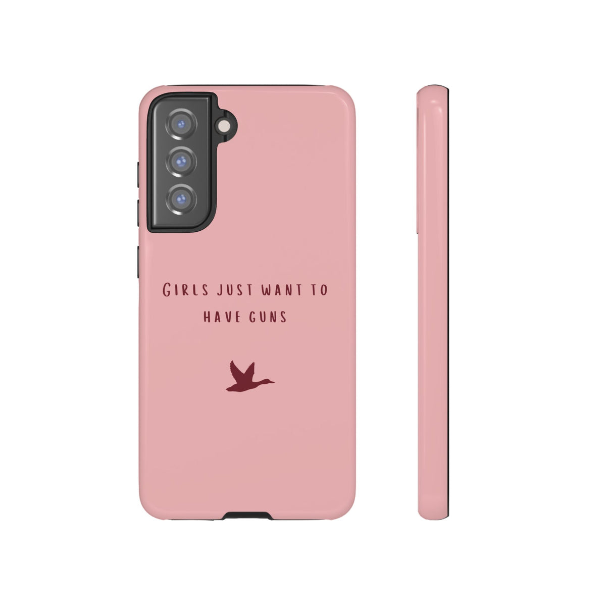 Pink & Burgundy 'Girls Just Want To Have Guns' Case (Mallard)