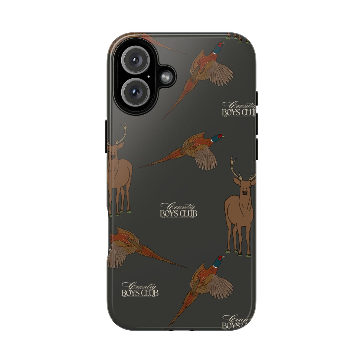 Charcoal 'Boys Stags & Pheasants' Case  | CBC x Country Cases