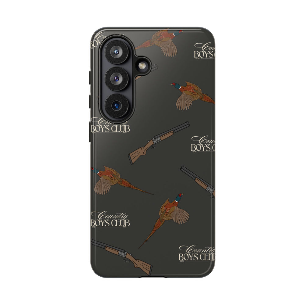Charcoal 'Boys Pheasants & Shotguns' Case  | CBC x Country Cases