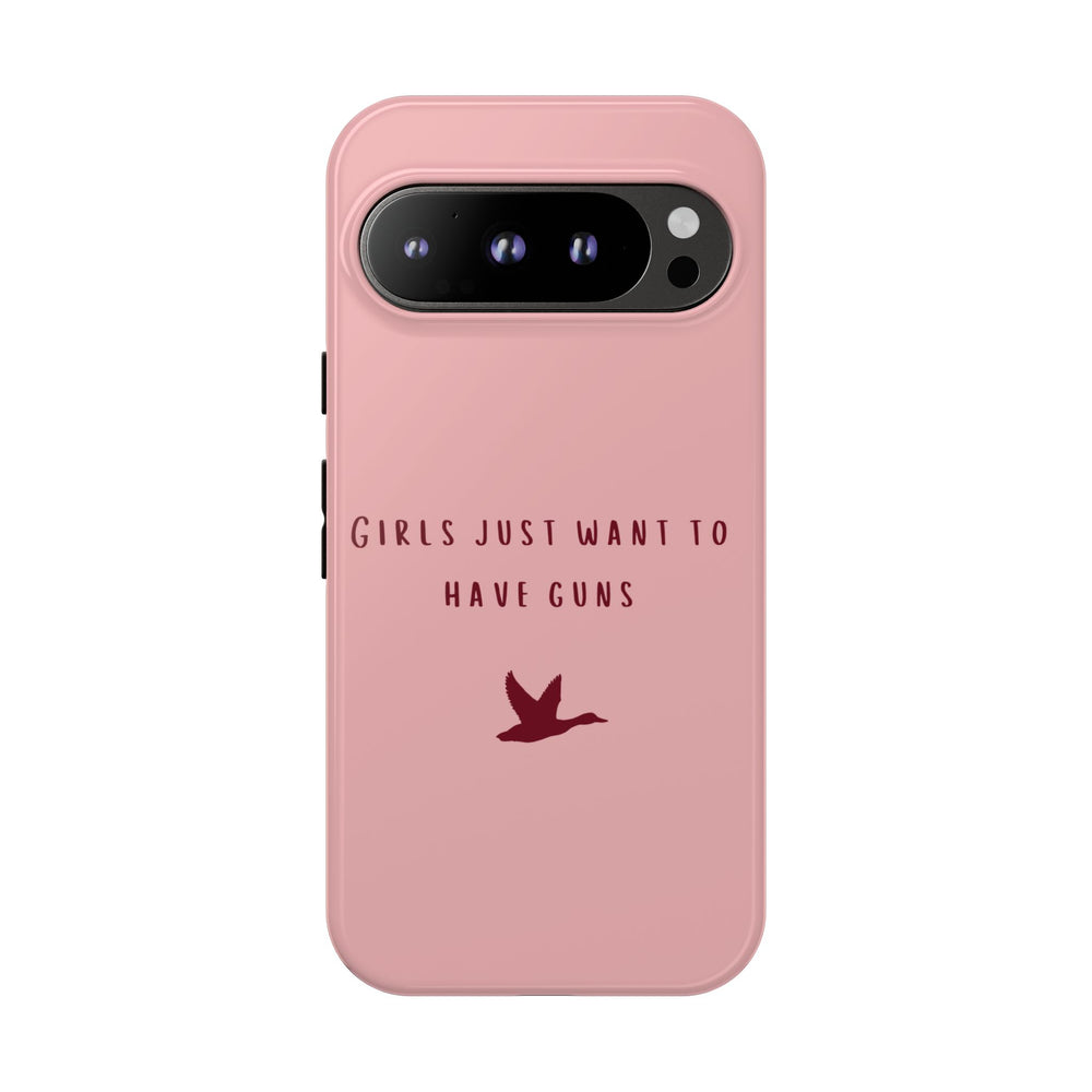 Pink & Burgundy 'Girls Just Want To Have Guns' Case (Mallard)