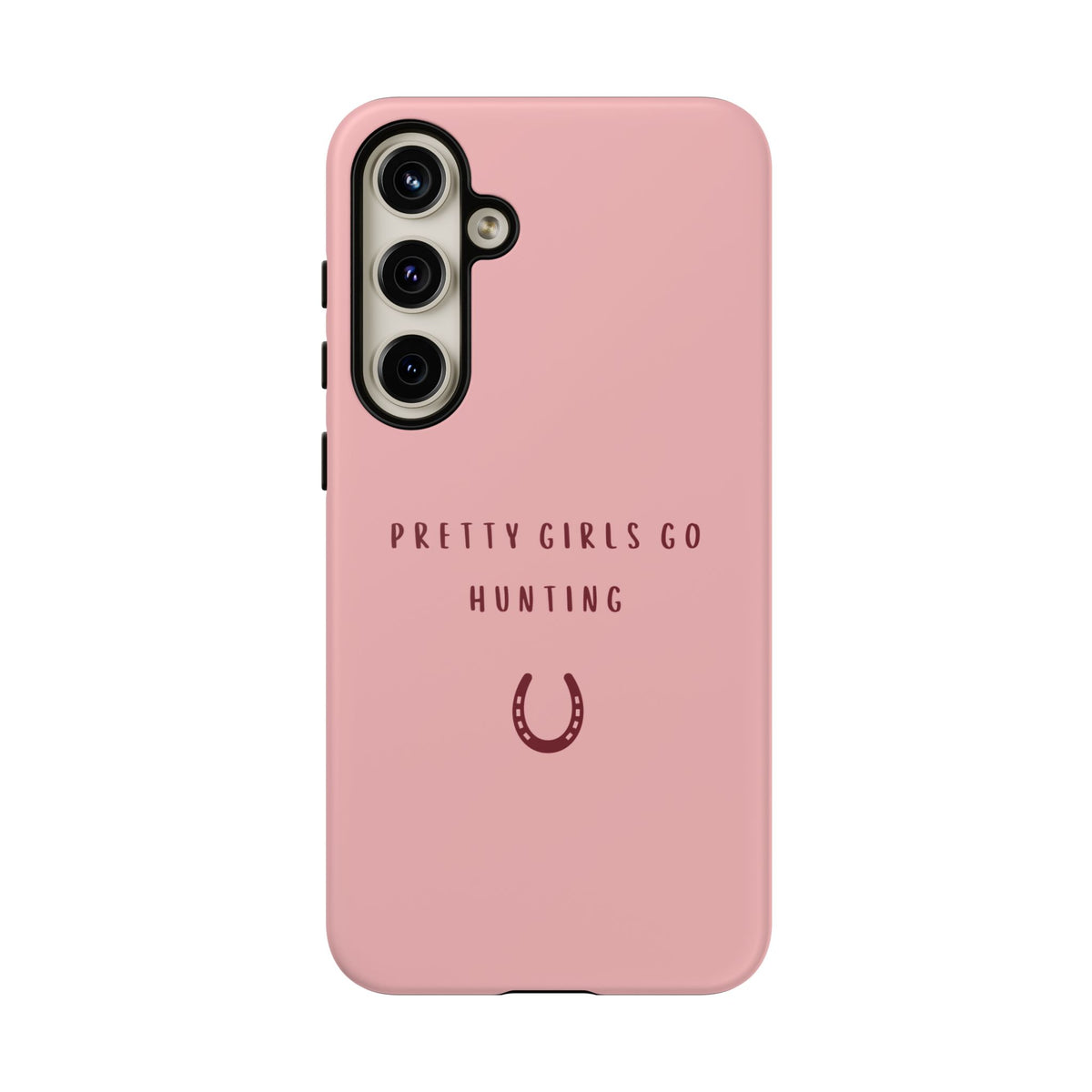 Pink & Burgundy 'Pretty Girls Go Hunting' (Horse Shoe)