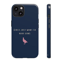 Navy & Pink 'Girls Just Want To Have Guns' Case (Partridge)