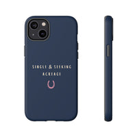 Navy & Pink 'Single & Seeking Acreage' Case