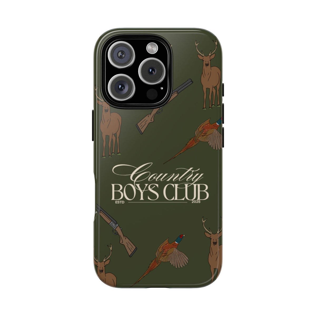Forest Green Boys Love Guns Case  | CGC x Country Cases