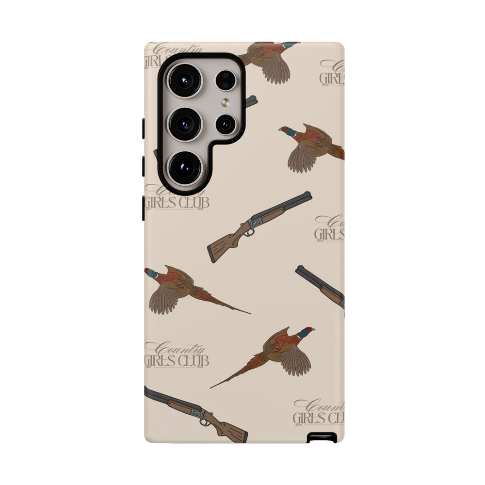 Beige 'Girls Pheasants & Shotguns' Case  | CGC x Country Cases