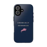 Navy & Pink "Chronically Overhorsed" Case