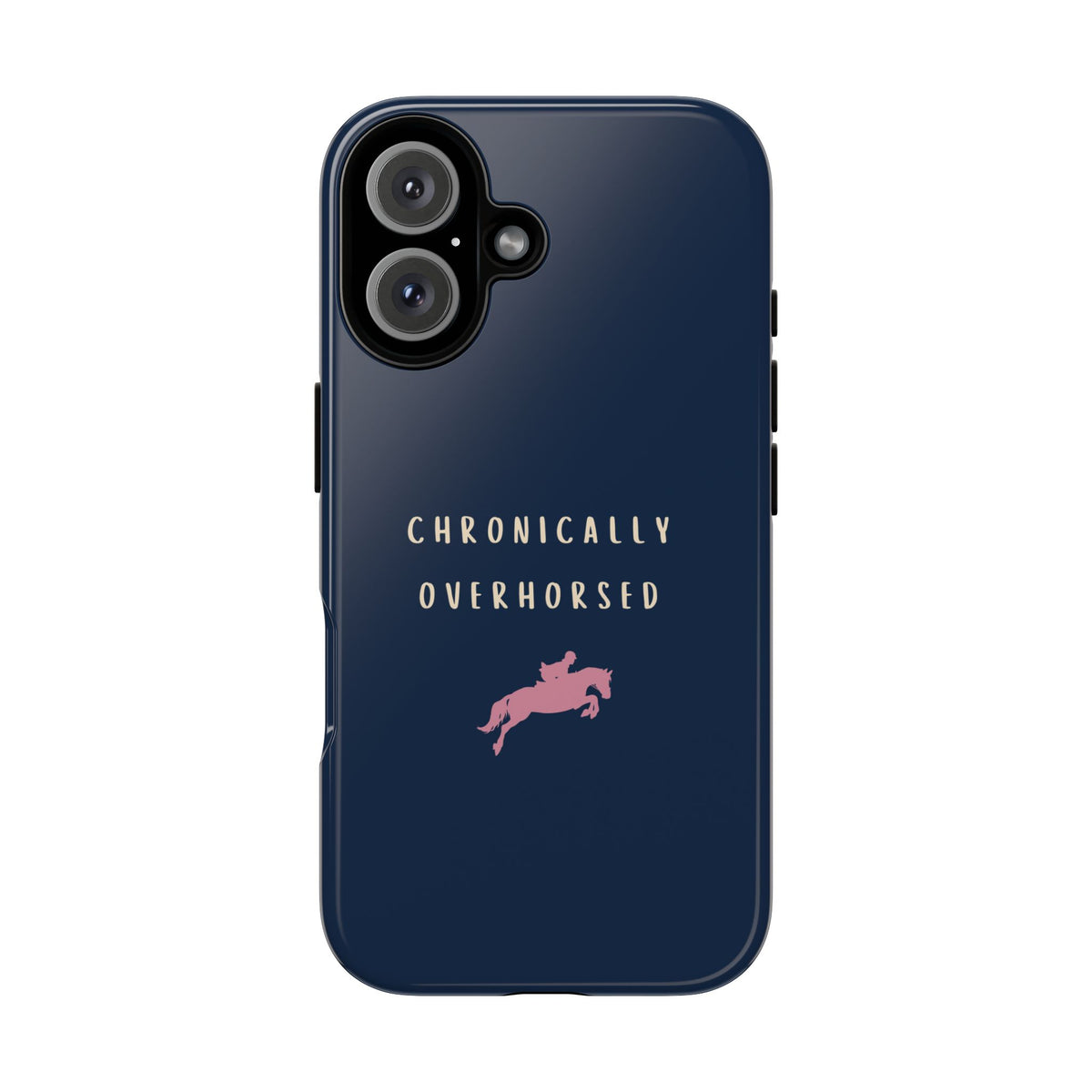 Navy & Pink "Chronically Overhorsed" Case