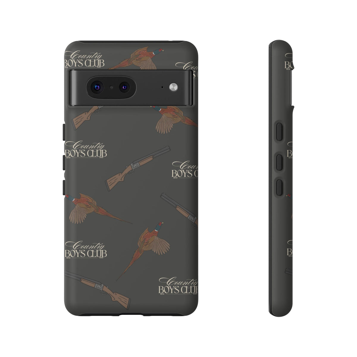 Charcoal 'Boys Pheasants & Shotguns' Case  | CBC x Country Cases