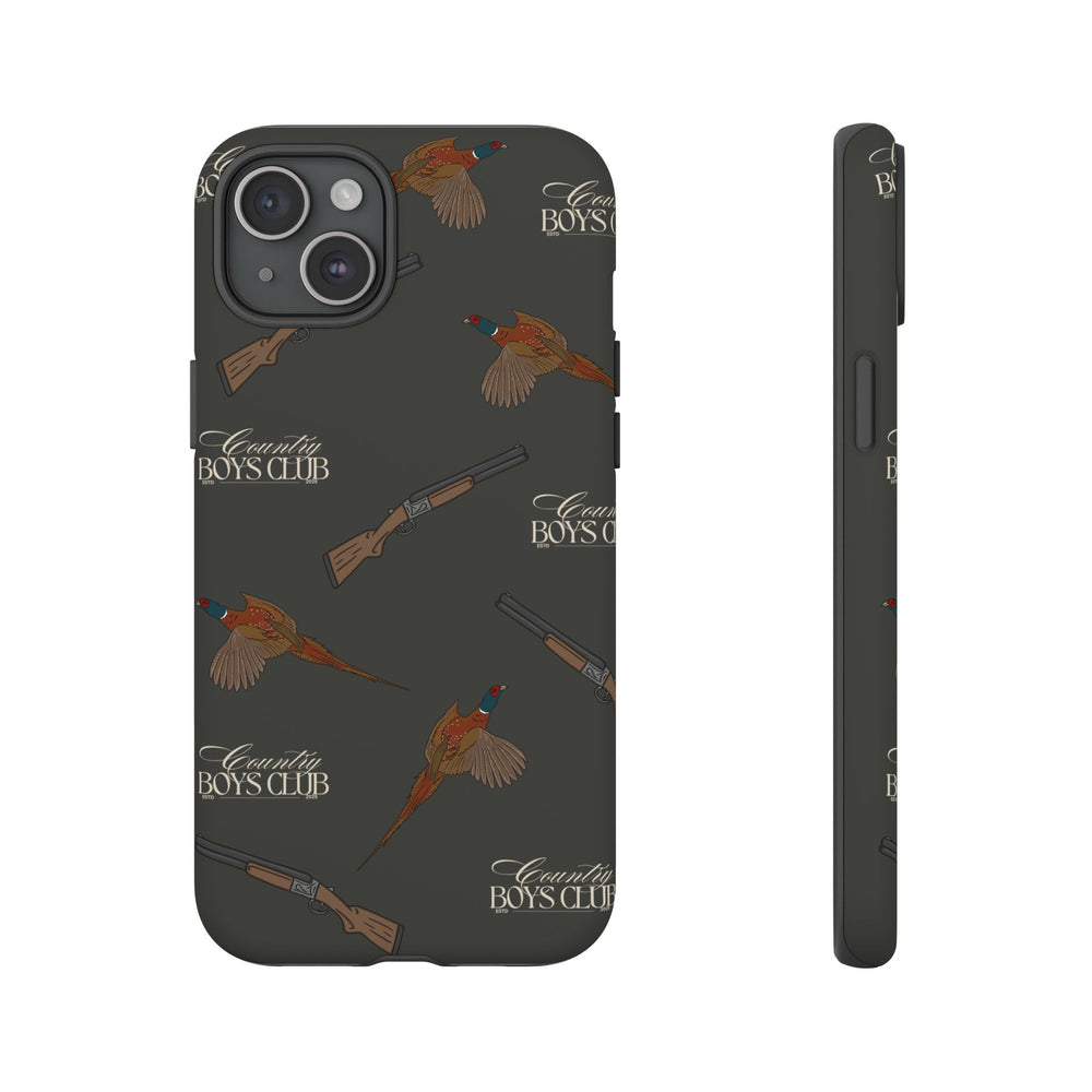 Charcoal 'Boys Pheasants & Shotguns' Case  | CBC x Country Cases