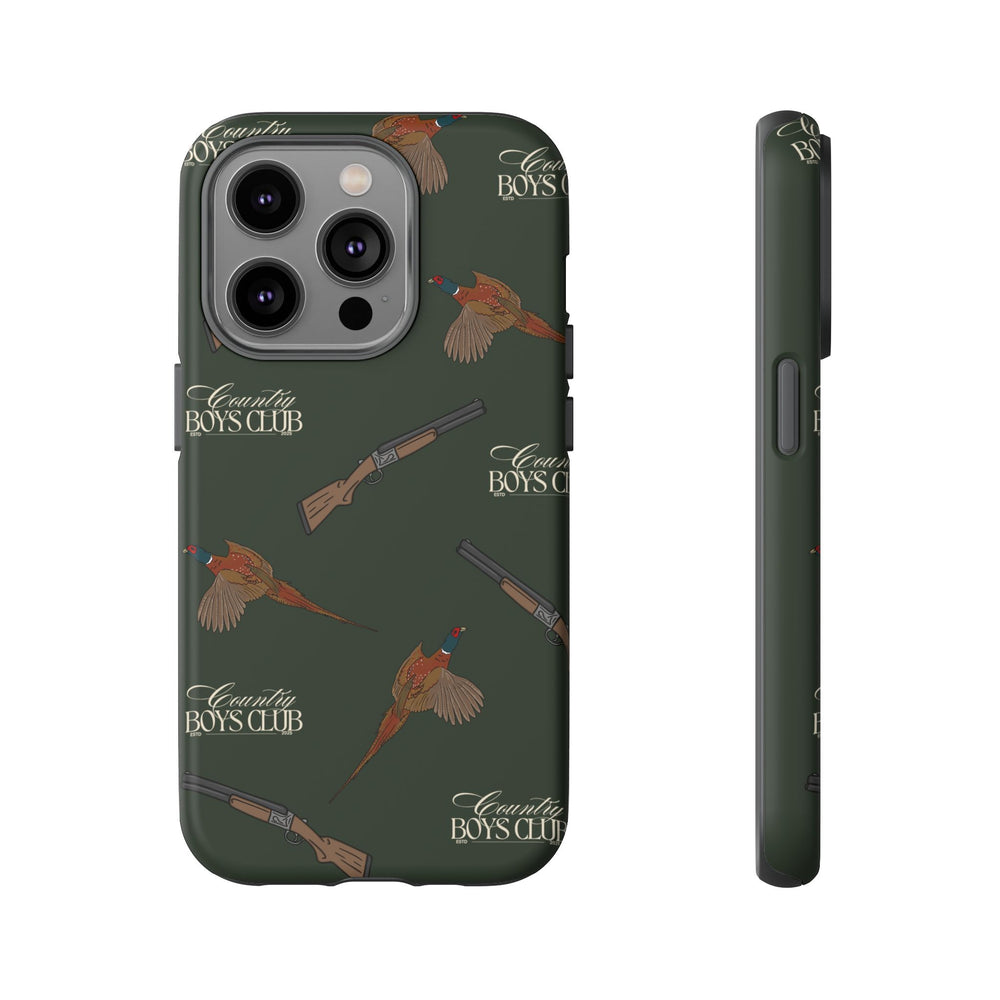 Field Green 'Boys Pheasants & Shotguns' Case  | CBC x Country Cases