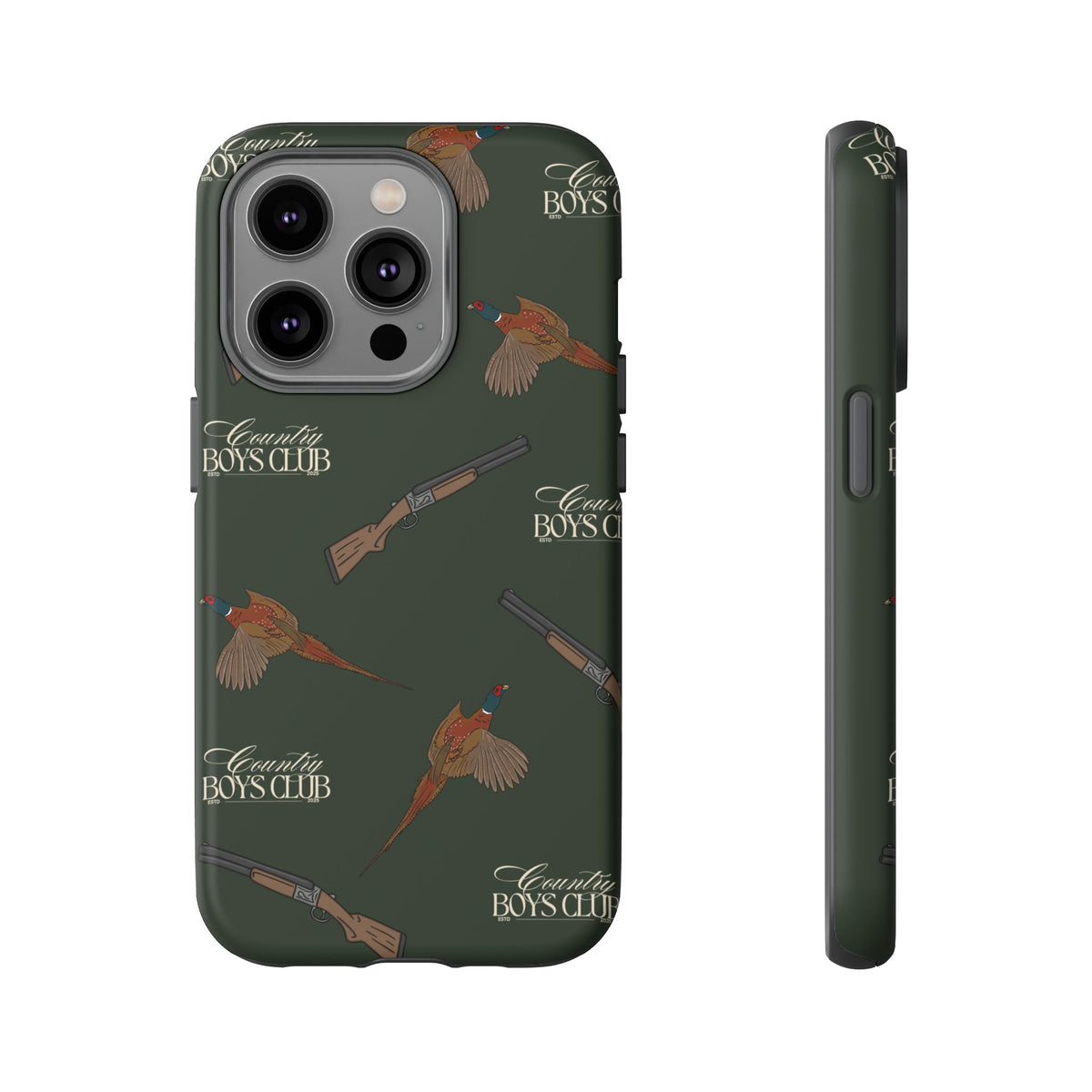 Field Green 'Boys Pheasants & Shotguns' Case  | CBC x Country Cases