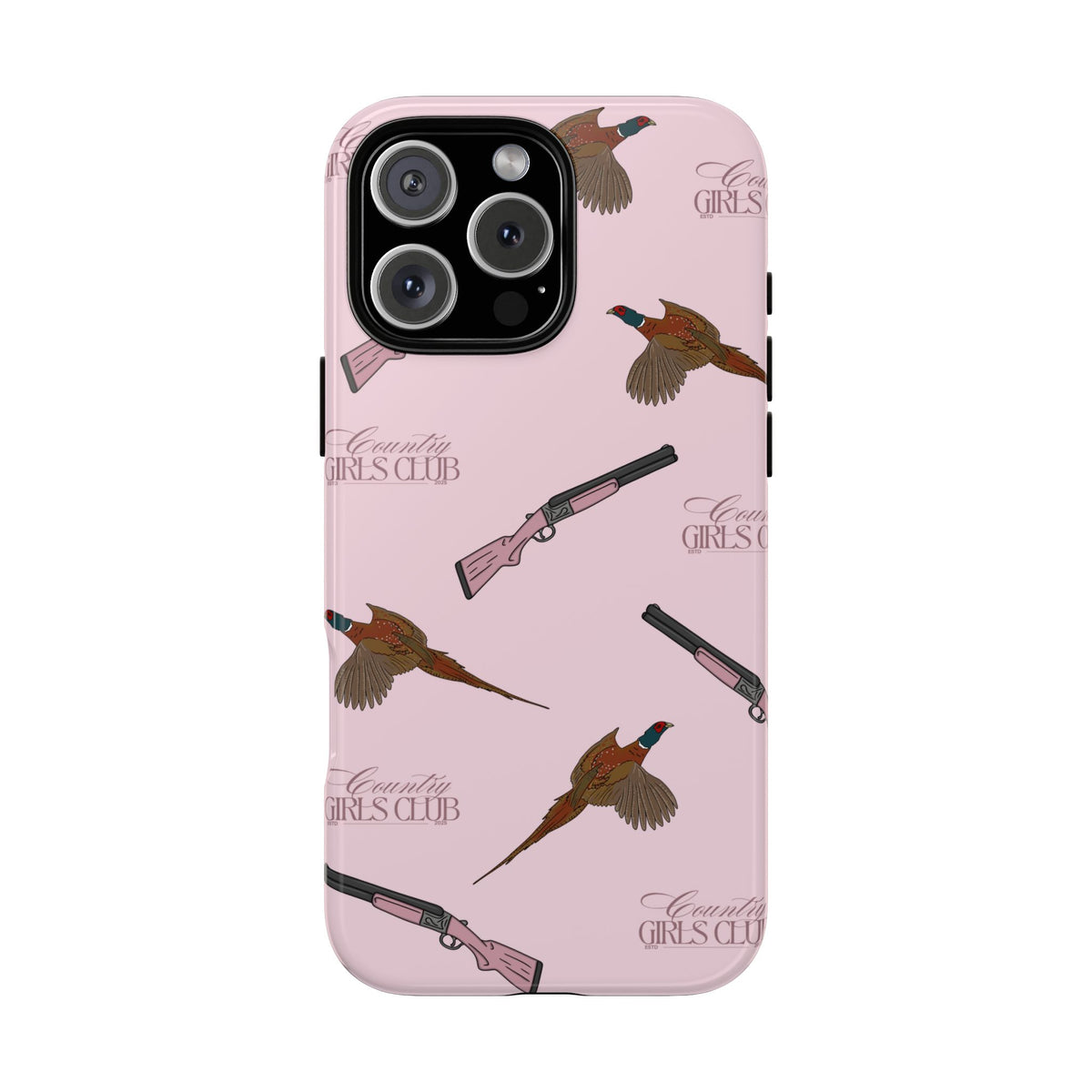 Pink 'Girls Pheasants & Shotguns' Case  | CGC x Country Cases