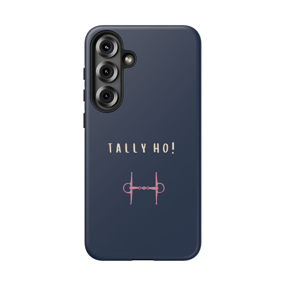 Navy & Pink 'Tally Ho!' (Snaffle)