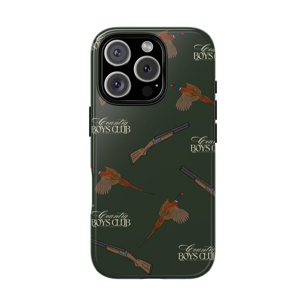 Field Green 'Boys Pheasants & Shotguns' Case  | CBC x Country Cases
