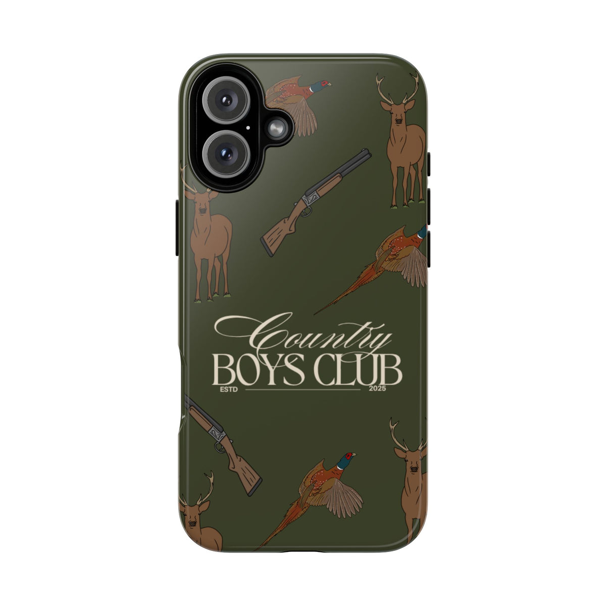 Forest Green Boys Love Guns Case  | CGC x Country Cases