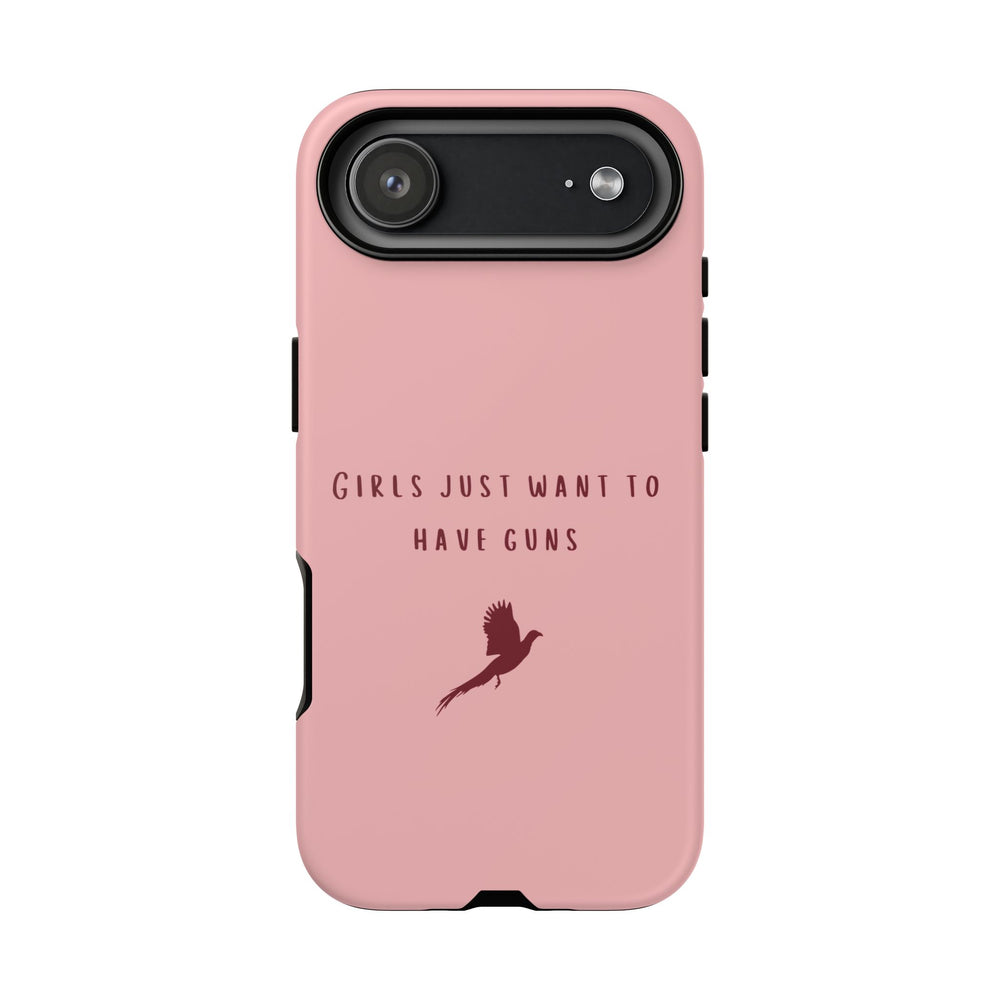 Pink & Burgundy 'Girls Just Want To Have Guns' Case (Pheasant)