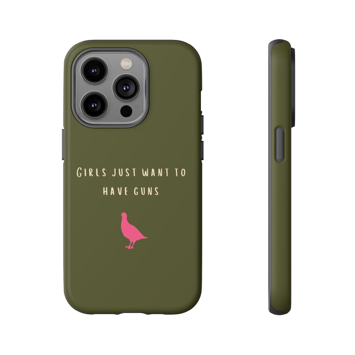 Green & Pink 'Girls Just Want To Have Guns' Case (Partridge)