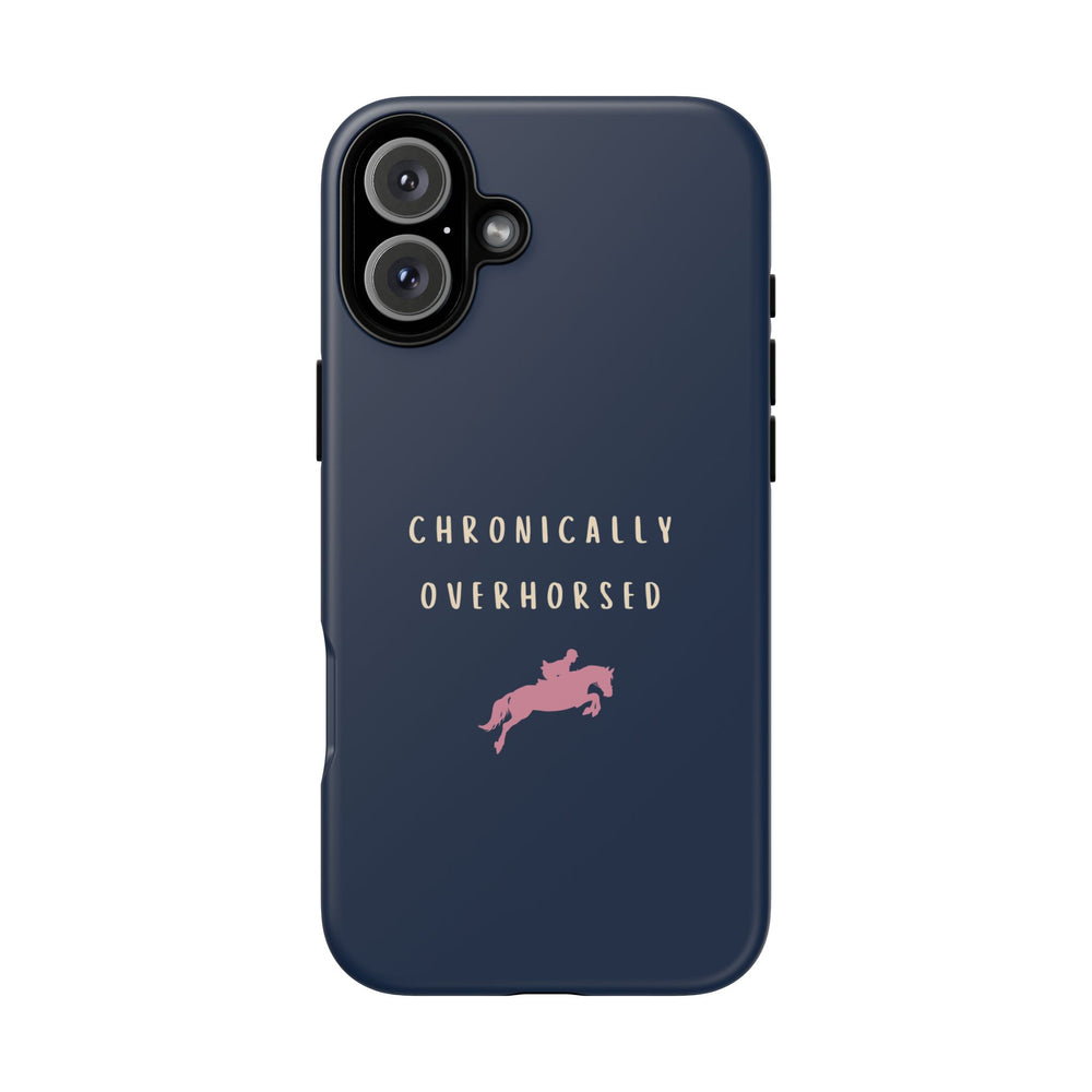 Navy & Pink "Chronically Overhorsed" Case