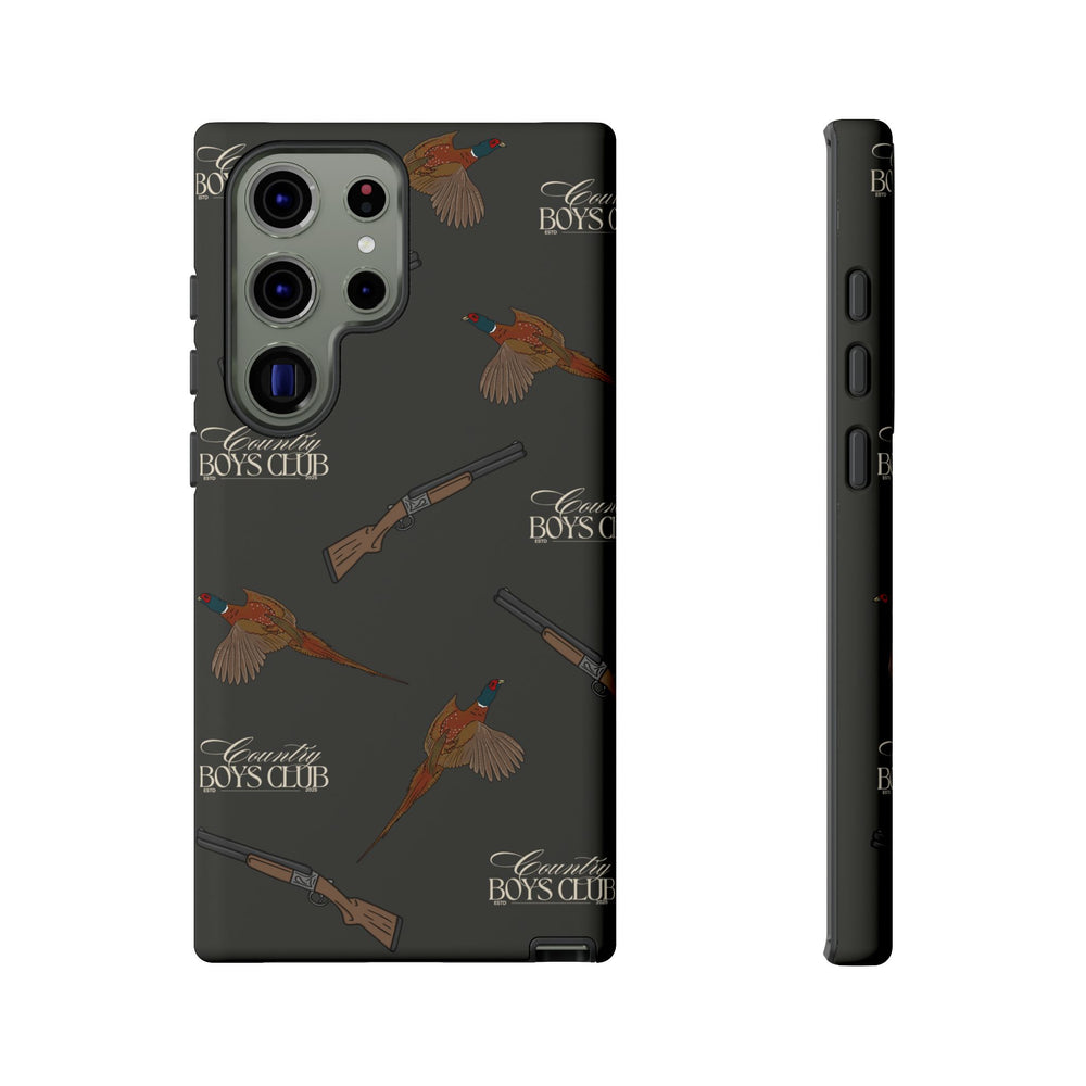 Charcoal 'Boys Pheasants & Shotguns' Case  | CBC x Country Cases