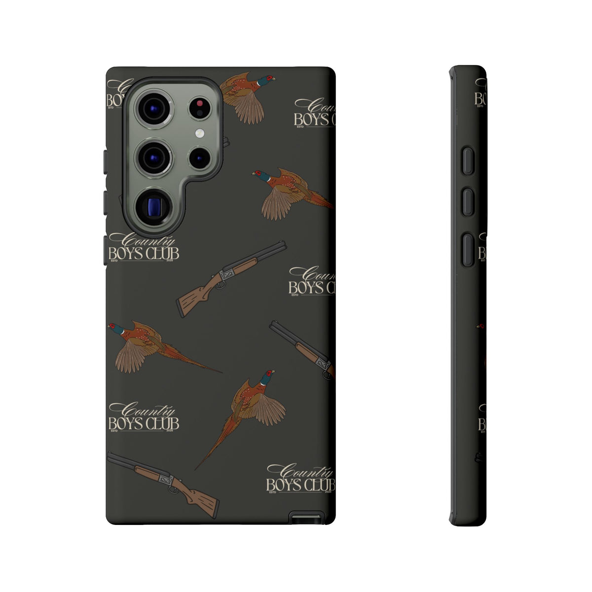 Charcoal 'Boys Pheasants & Shotguns' Case  | CBC x Country Cases