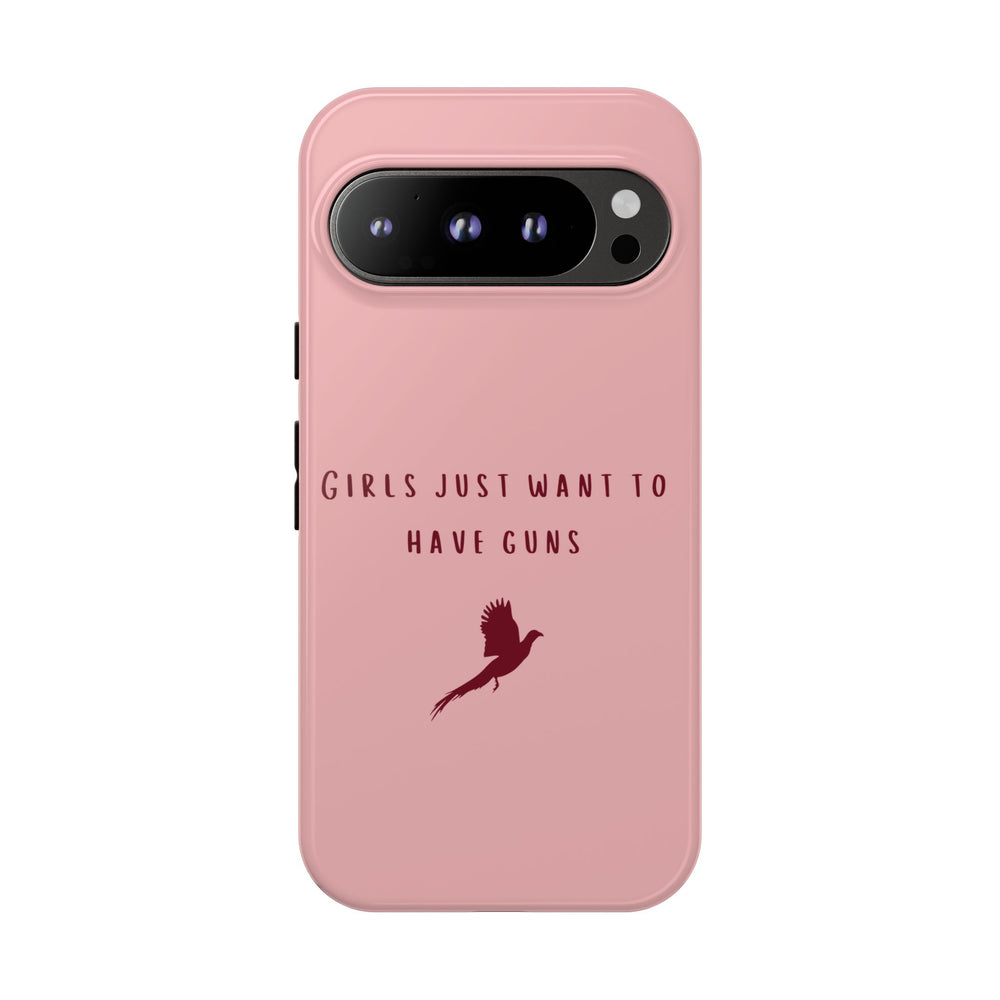 Pink & Burgundy 'Girls Just Want To Have Guns' Case (Pheasant)
