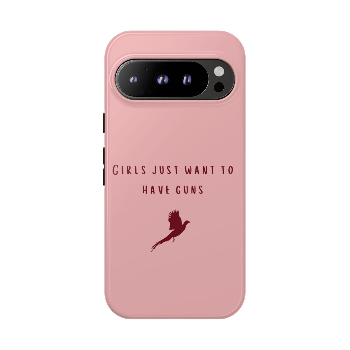 Pink & Burgundy 'Girls Just Want To Have Guns' Case (Pheasant)