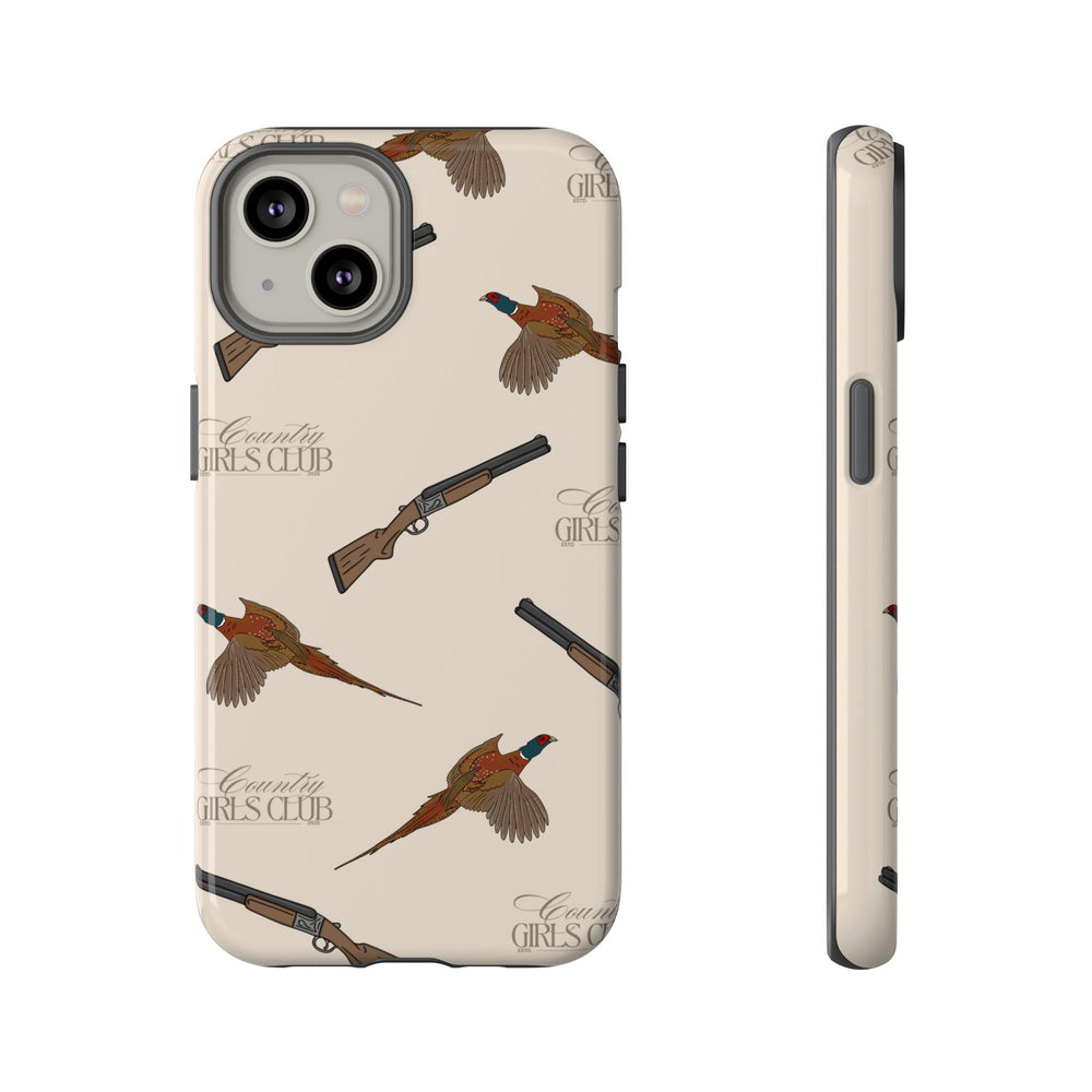 Beige 'Girls Pheasants & Shotguns' Case  | CGC x Country Cases