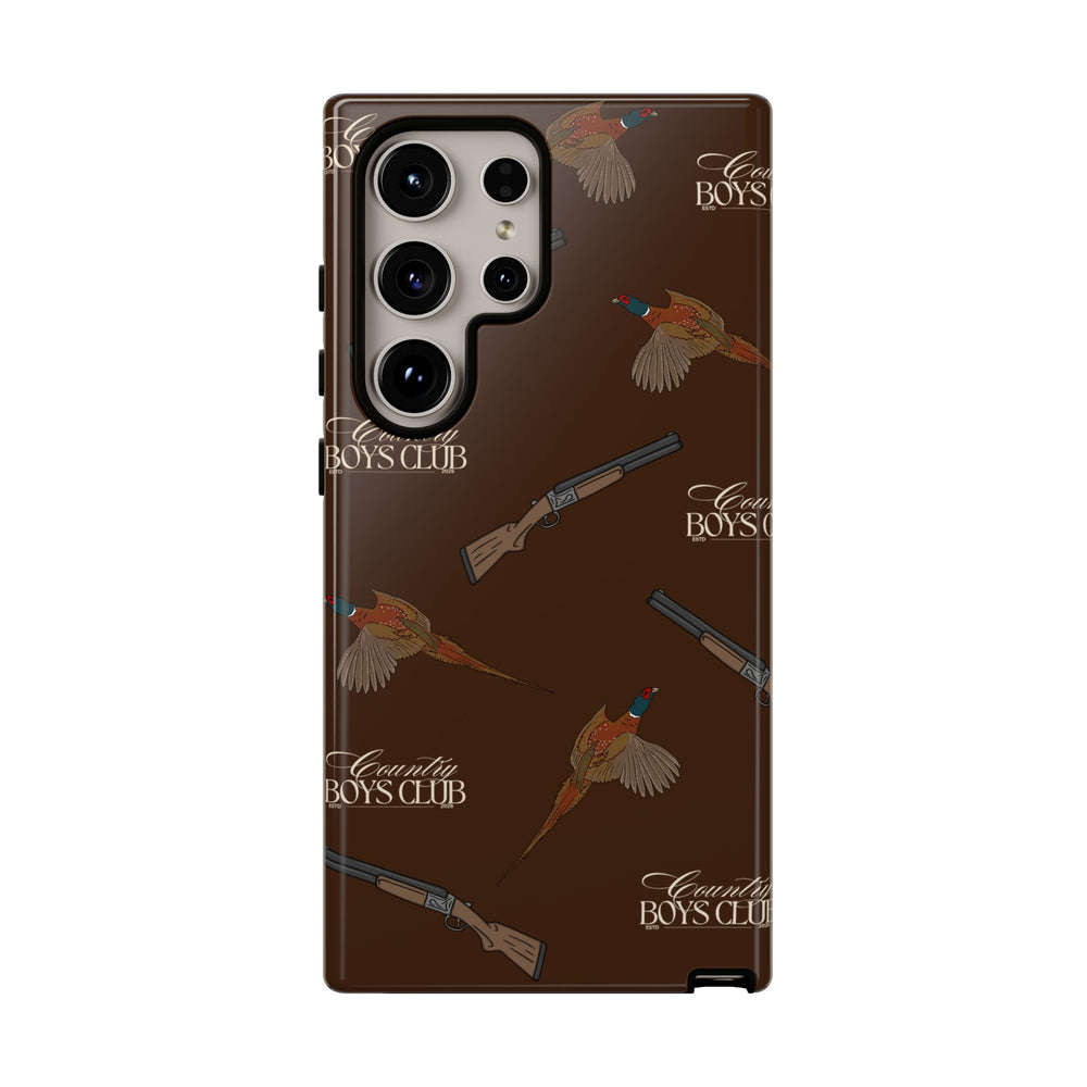Chestnut Brown 'Boys Pheasants & Shotguns' Case  | CBC x Country Cases