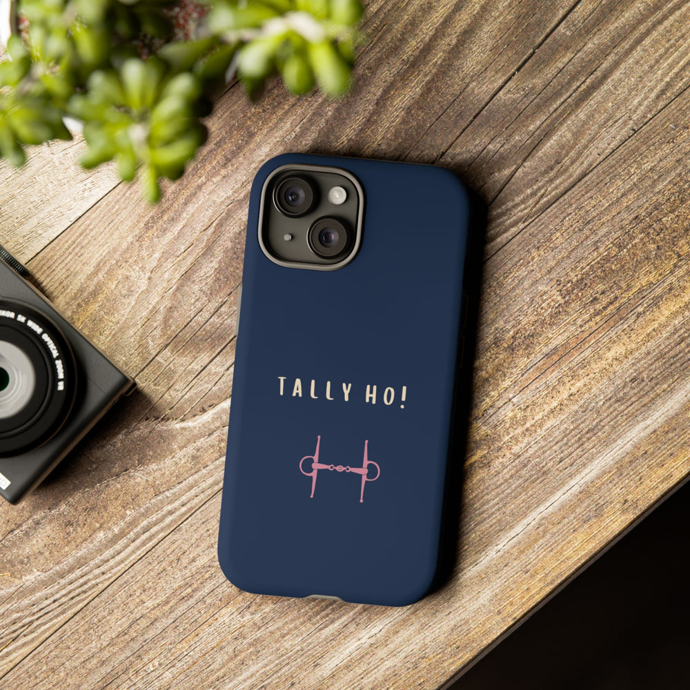 Navy & Pink 'Tally Ho!' (Snaffle)