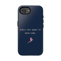 Navy & Pink 'Girls Just Want To Have Guns' Case (Pheasant)