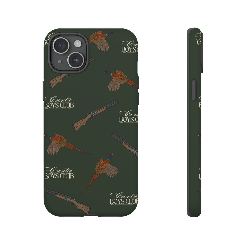 Field Green 'Boys Pheasants & Shotguns' Case  | CBC x Country Cases