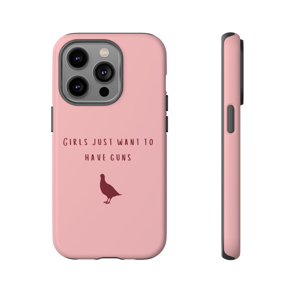 Pink & Burgundy 'Girls Just Want To Have Guns' Case (Partridge)