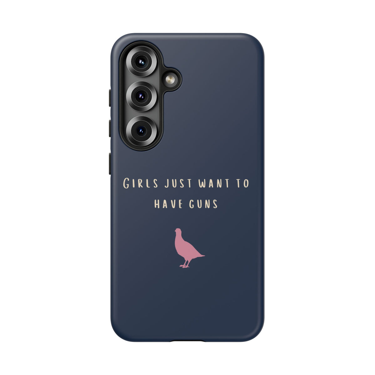 Navy & Pink 'Girls Just Want To Have Guns' Case (Partridge)