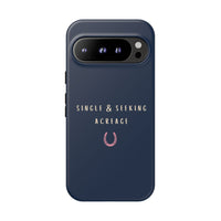 Navy & Pink 'Single & Seeking Acreage' Case