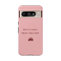 Pink & Burgundy 'Pretty Girls Drive Tractors' Case