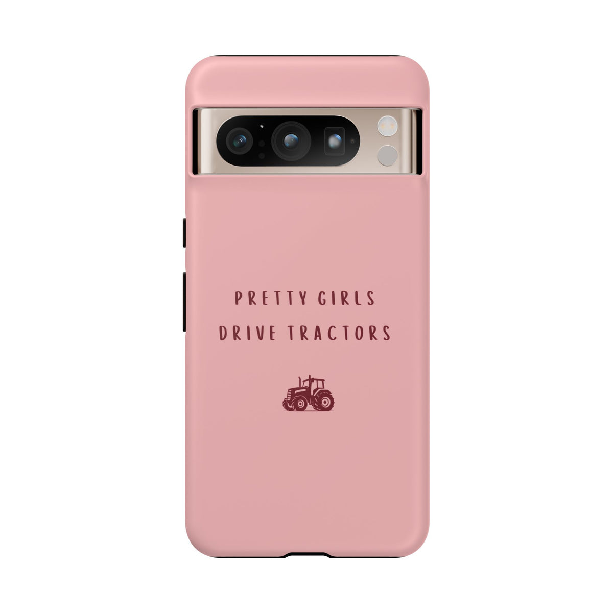 Pink & Burgundy 'Pretty Girls Drive Tractors' Case