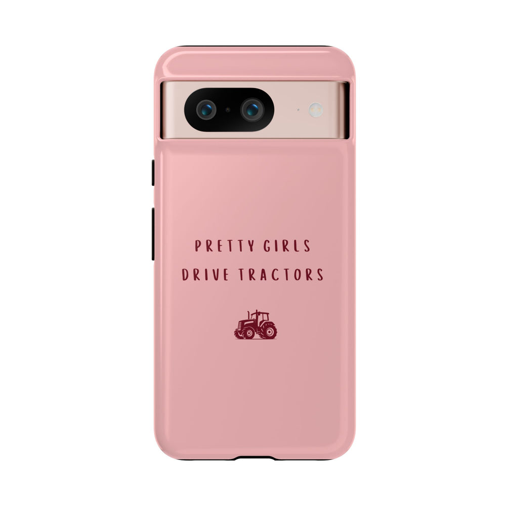 Pink & Burgundy 'Pretty Girls Drive Tractors' Case