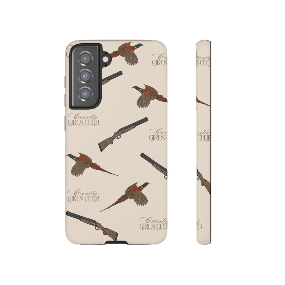 Beige 'Girls Pheasants & Shotguns' Case  | CGC x Country Cases