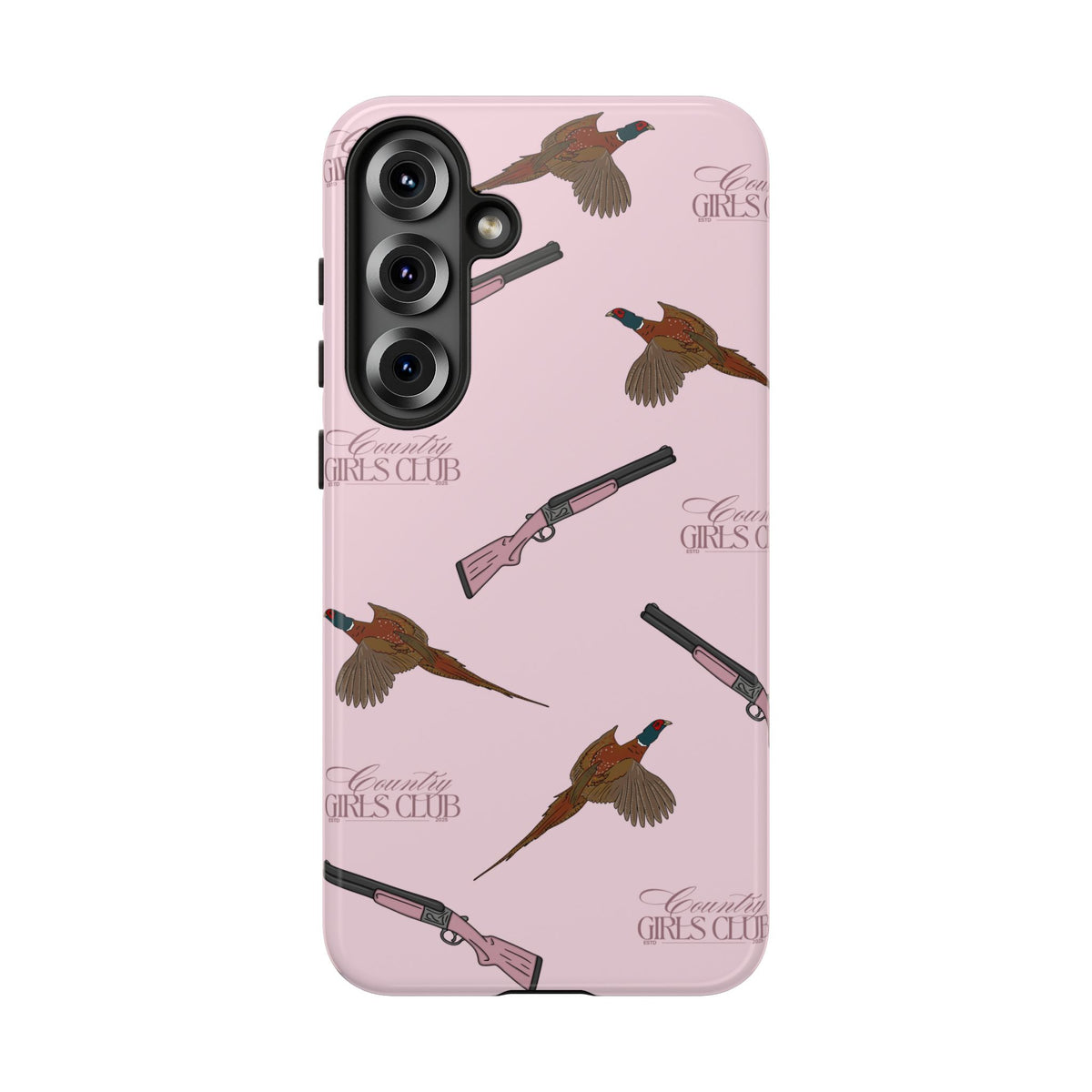 Pink 'Girls Pheasants & Shotguns' Case  | CGC x Country Cases