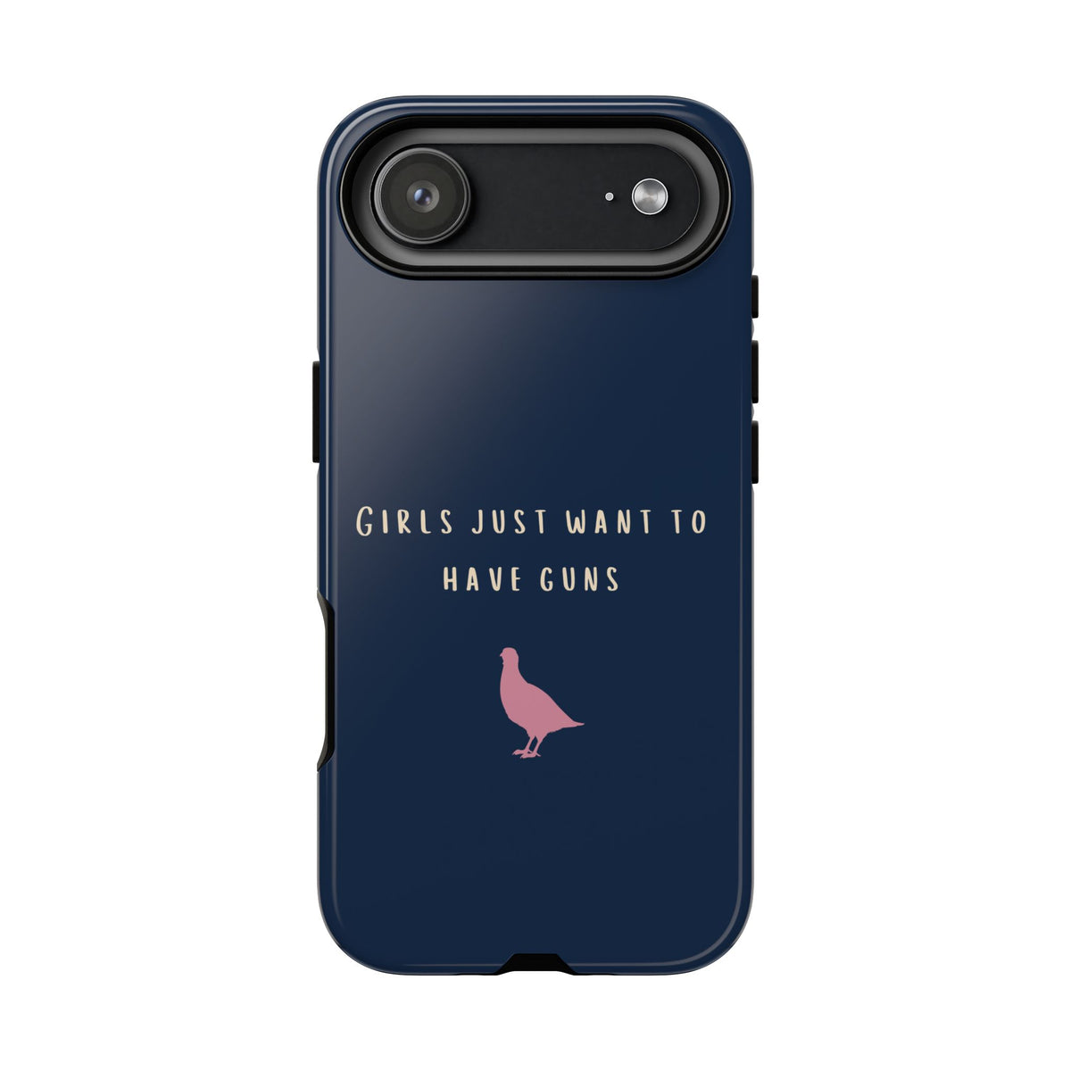 Navy & Pink 'Girls Just Want To Have Guns' Case (Partridge)