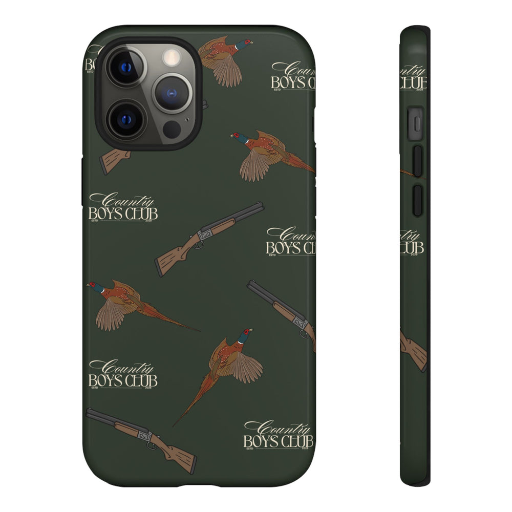 Field Green 'Boys Pheasants & Shotguns' Case  | CBC x Country Cases