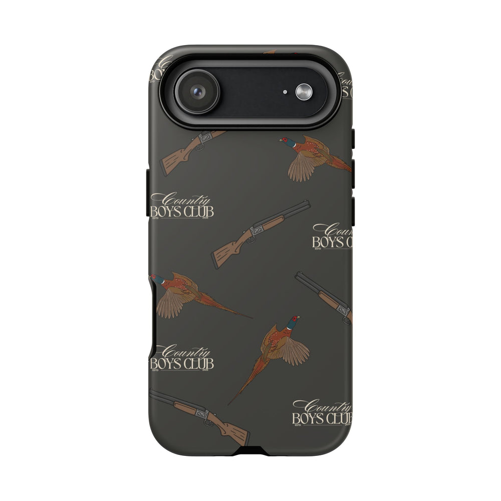 Charcoal 'Boys Pheasants & Shotguns' Case  | CBC x Country Cases