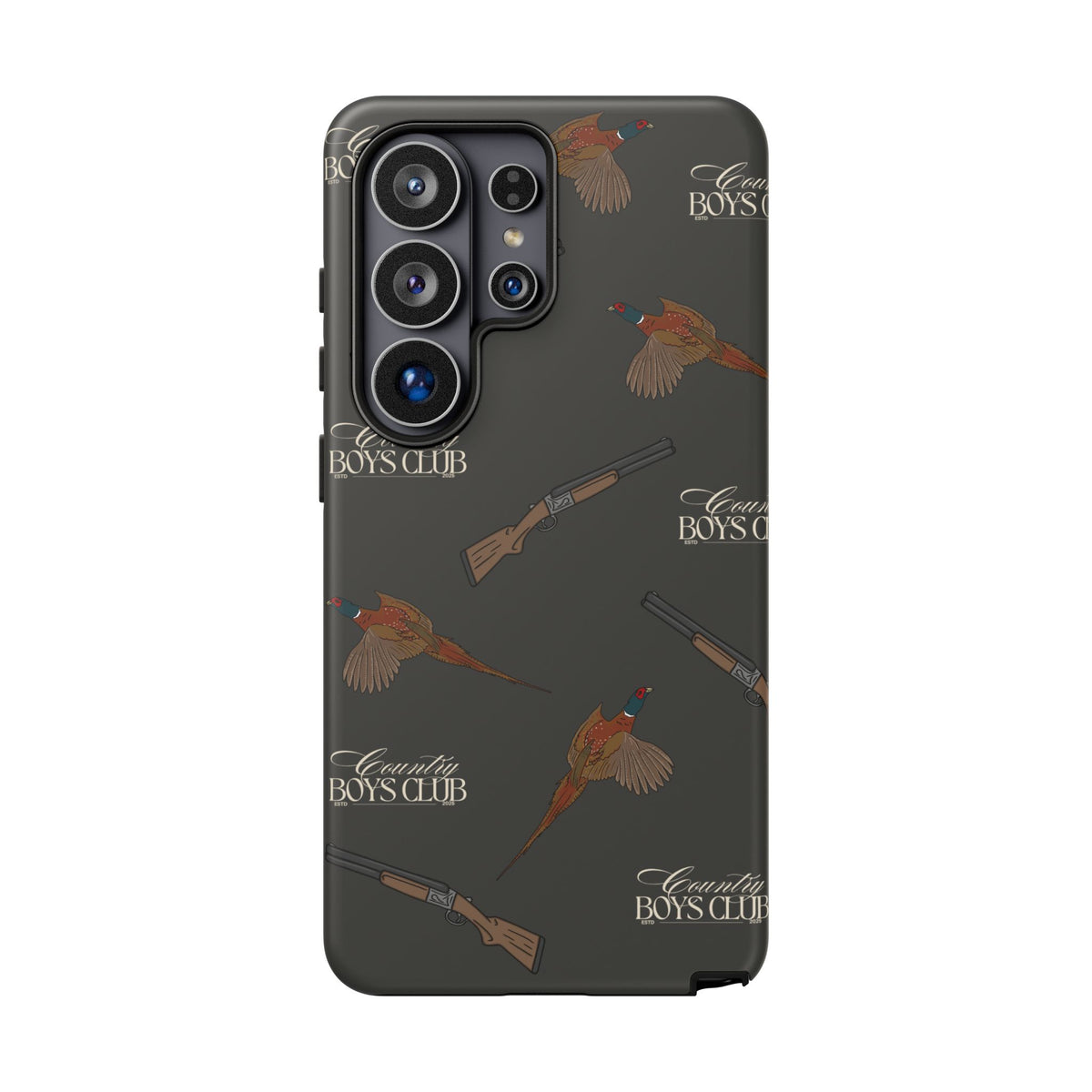 Charcoal 'Boys Pheasants & Shotguns' Case  | CBC x Country Cases