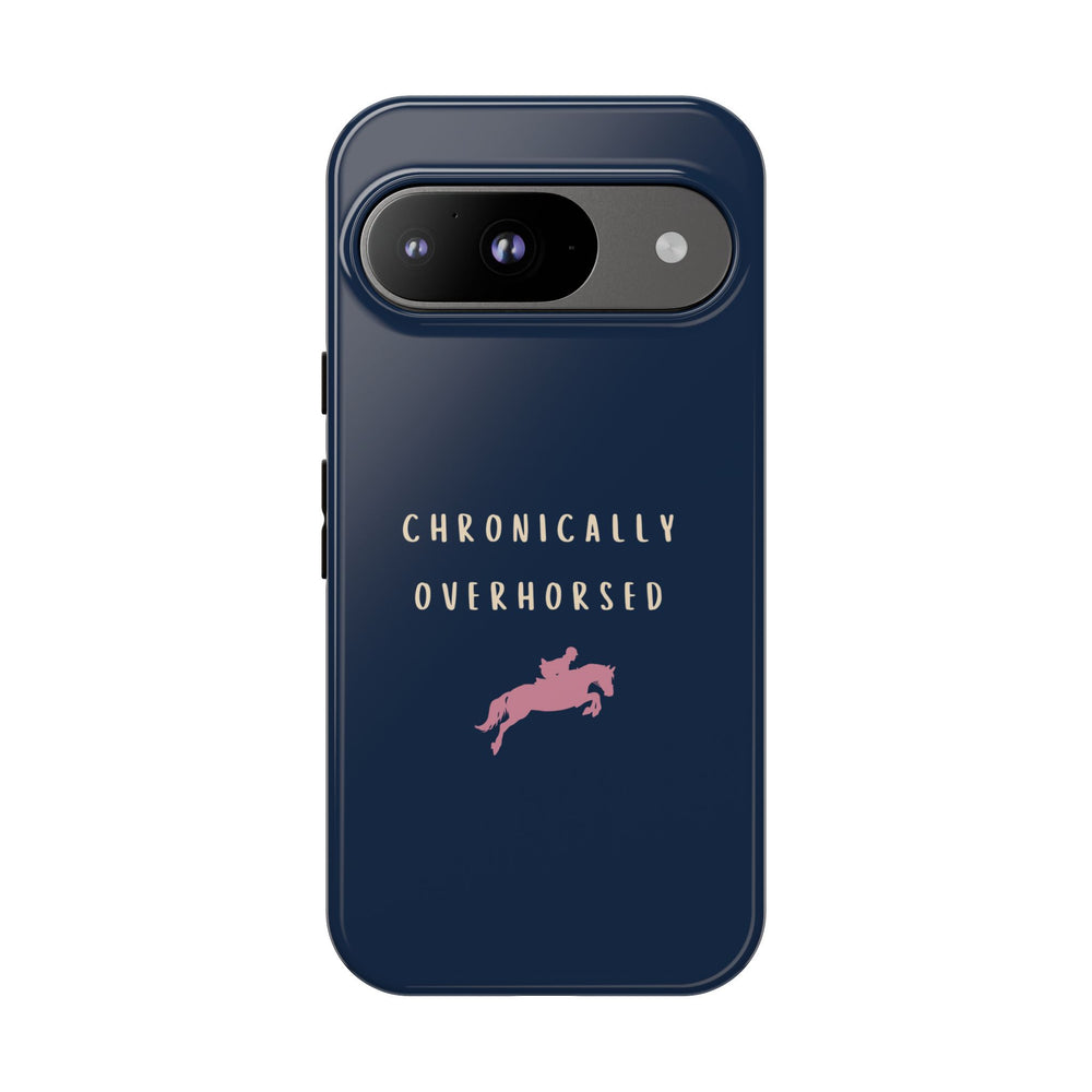 Navy & Pink "Chronically Overhorsed" Case